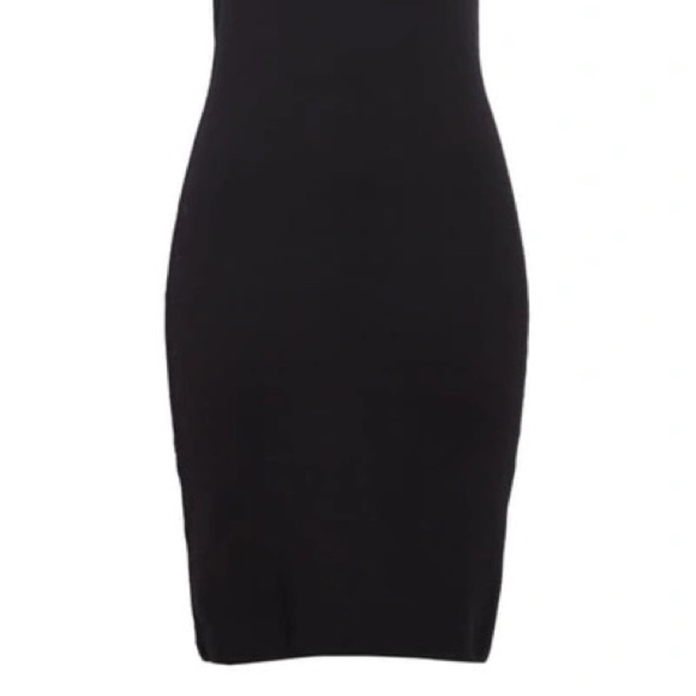 VINCE
Colorblock Multi-stitch Sleeveless Sweater Dress In Black/ Hematite